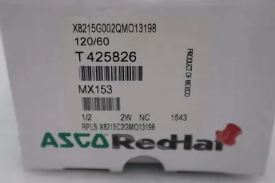 NEW IN BOX ASCO Valve X8215G002QMO13198 1/2" 110/120V STOCK G539