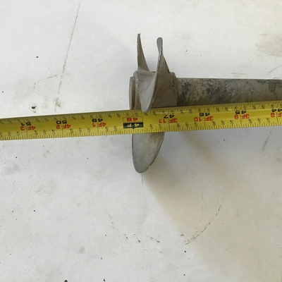 48″ X 4.5″ Stainless Process Mixer 3 Blade Propeller ; 1″ Dia Shaft