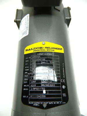 Baldor CDP3320 .33HP 1750RPM 90VDC 56C 3327P TENV New