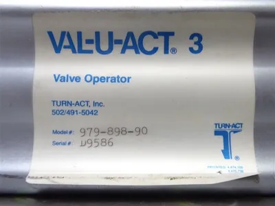 Turn-Act Inc. 979-898-90 Val-U-Act 3 Valve Actuator Used