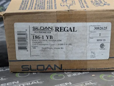 Sloan Regal 186-1 YB Flushometer Urinal Flush Assembly w Para-Flow Diaphragm New NIB