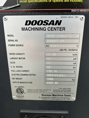 Used 2022 DOOSAN MYNX 5400/50 II Vertical Machining Centers Georgia US | The Equipment Hub #1314485