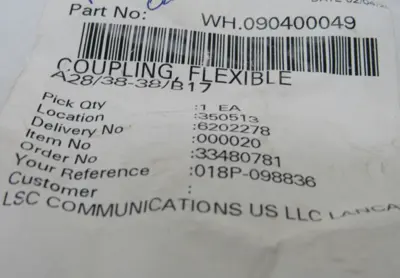NEW ROTEX 090400049 COUPLING ,FLEXIBLE A28/38-38/B17