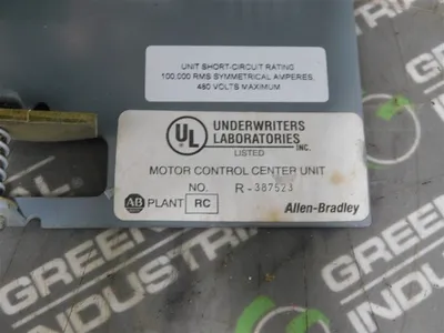 AB 2100U-KCRRN86/8 Motor Control Center Size 4 FVNR 100 HP 480V 3Ph 60Hz New