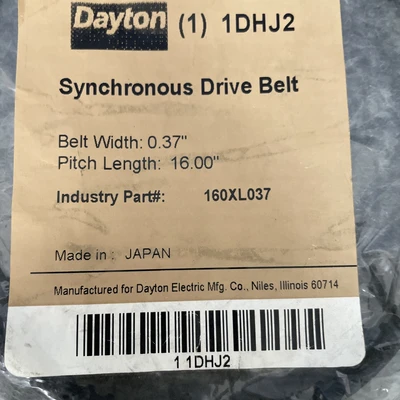 New | in-Stock Dayton 1DHJ2 Spindle Belts California US | Davliegogo LLC #1707452
