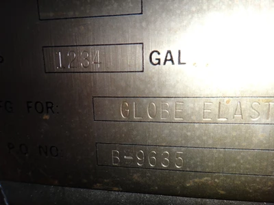 1,234 Gallon Steel  Vertical Tank
