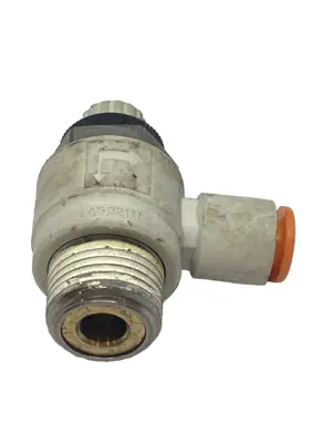Used SMC Speed Control Elbow Valve 3/8" NPT x 3/8" Tube LOT OF 2 Pump & Valve Parts Michigan US | Maverick Industrial Sales #1391277