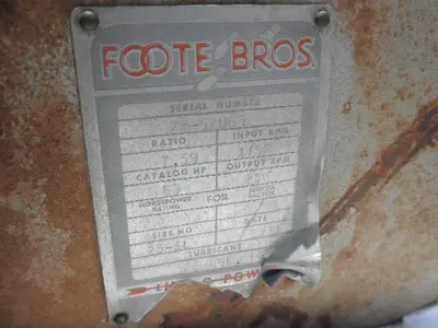 USED FOOTE BROTHERS 25-SL