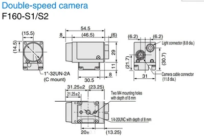 Omron F160-S2 Visual Sensor Camera, Double Speed, Without Lens [New]