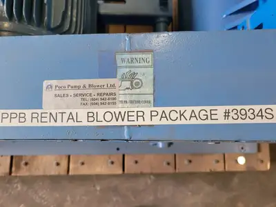 Rotary Blower Assembly MB4502 w/ 30 hp Motor