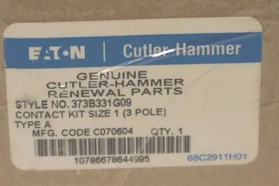 NEW CUTLER HAMMER 373B331G09 CONTACT KIT SIZE 1