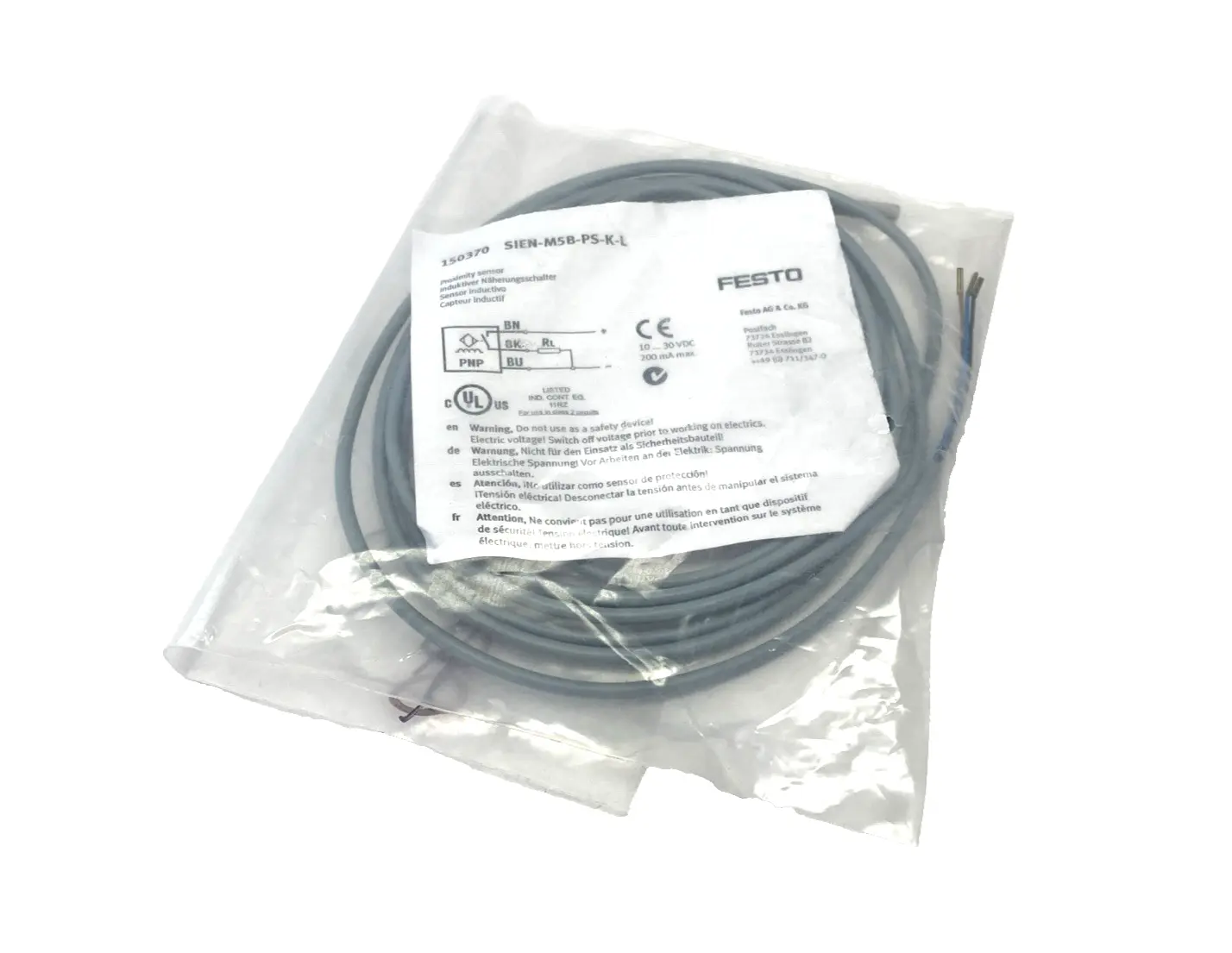 New | in-Stock Festo SIEN-M5B-PS-K-L Proximity Sensors Michigan US | Maverick Industrial Sales #1418208