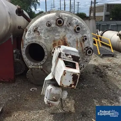 USED 1974 Gunthard 1,600 Gal Gunthard Reactors, 316L S/S, 60/80#