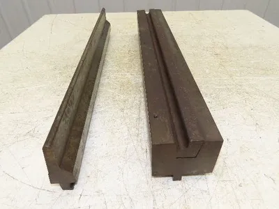 Press Brake Punch Die Set 25" Long 3/8" U Bend 9/16" Deep 1/2" Safety Tang