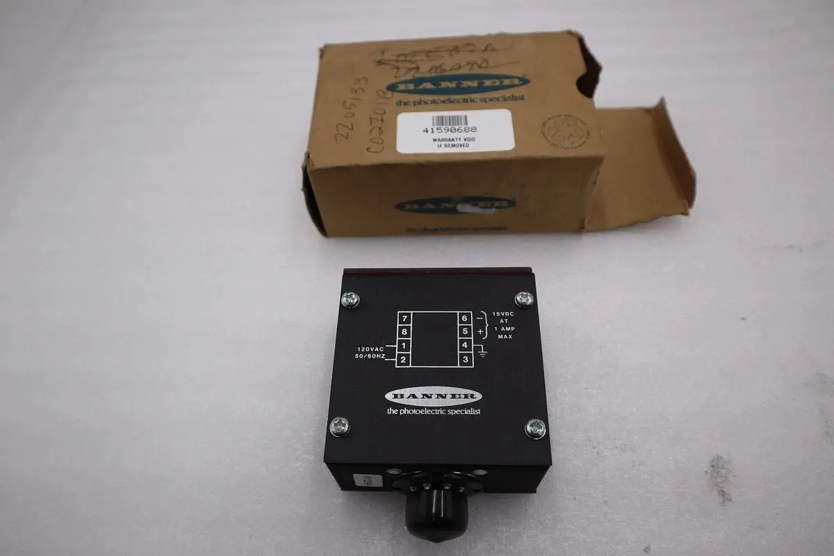 NEW OPEN BOX Banner Engineering PS120-15 Power Supply STOCK H410A