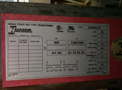 USED HAMMOND POWER SOLUTIONS INC. D53492210