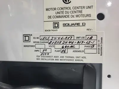 USED SQUARE D MODEL 6