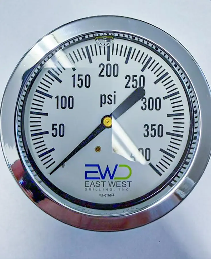 Used 2026 SPAN 400 PSI LIQUID-FILLED 4" PANEL-MOUNT PRESSURE GAUGE Air Compressor Parts Pennsylvania US | East West Machinery & Drilling #1573870