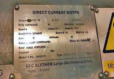 Motor, 1000 HP DC, New