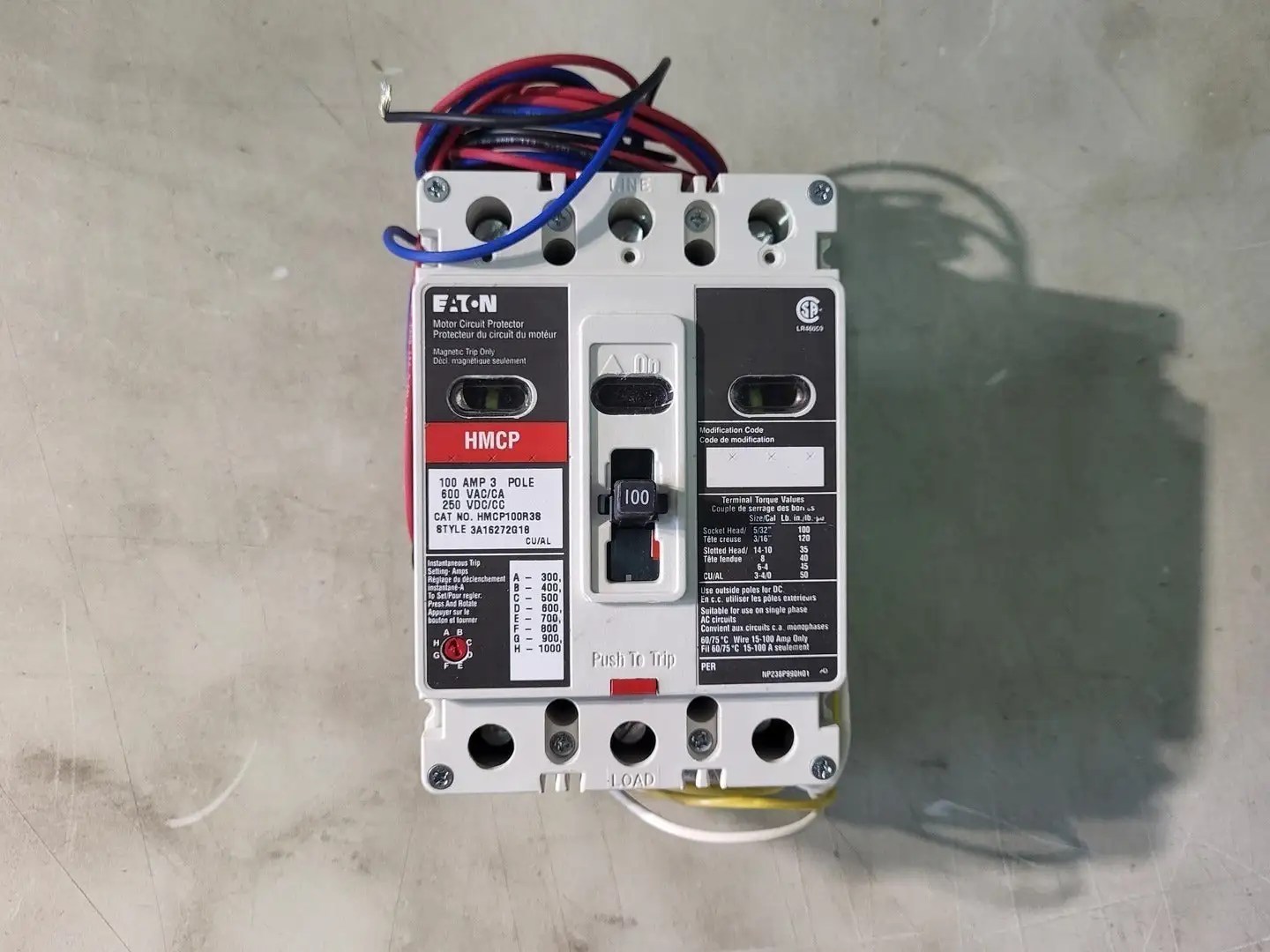 New | in-Stock 2014 EATON HMCP100R3S Switchgears British Columbia CA | Lenmark #240599