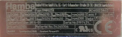 NEW WITTENSTEIN HAMBA TPMP025X SERVO MOTOR 34265306
