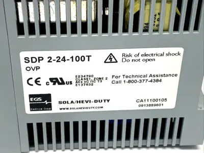 Used SOLA SDP 2-24-100T,SDP2-24-100T DIN Rail Power Supplies Michigan US | Maverick Industrial Sales #1391956