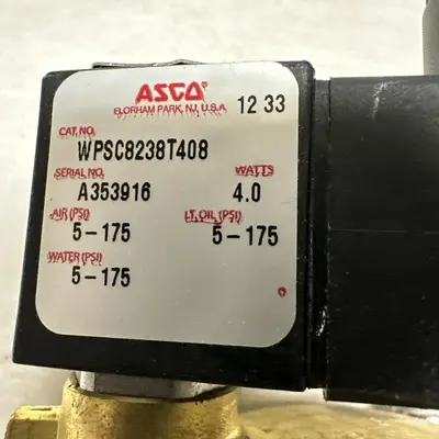 New | in-Stock ASCO WPSC8238T408 Solenoid Valves Ohio US | Surplus Asset Holdings #1235503