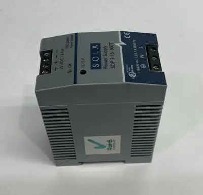 USED EGS SOLA/HEVI-DUTY POWER SUPPLY DIN RAIL 50W 15V