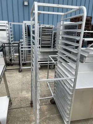 Used Falcon Restaurant Supply Used Aluminum Full Size Sheet Pan Rack with Casters Racks/Shelving Illinois US | Falcon Restaurant Supply #1378032