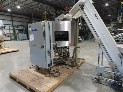Haumiller Bottle Cap Bowl Feeder with Feed Hopper Elevator Conveyor 480V