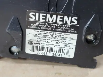 Used SIEMENS B115 Switchgears British Columbia CA | Lenmark #1438694