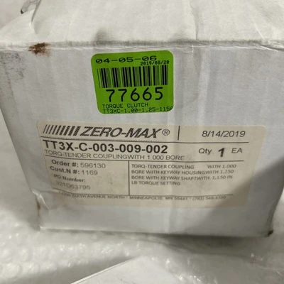 NEW Zero max TT3X-C-003-009-002