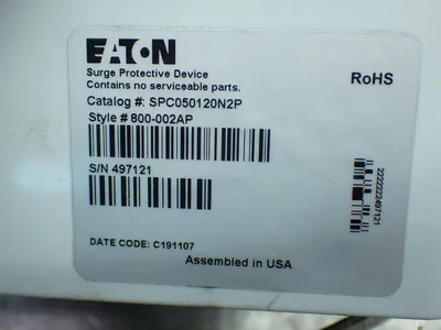 Used EATON SPC050120N2P Surge Protectors Ohio US | HGR 24 #747528