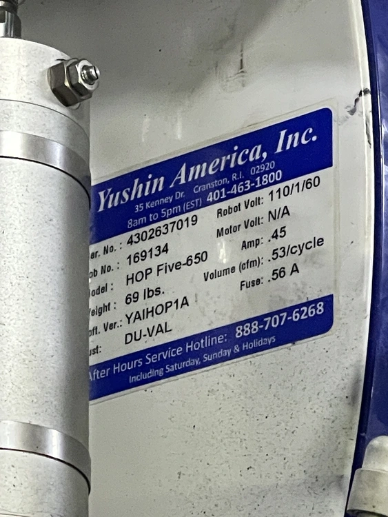 Used 2016 YUSHIN HOP Five 650X-GIIB Robots CA | INJECTION DEPOT #49012