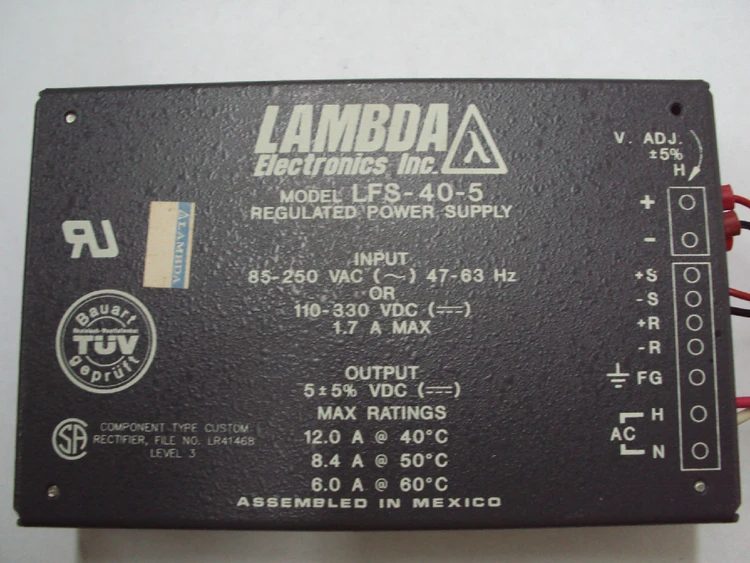Used Lambda Model LFS-40-5 AC/DC Power Supplies Kentucky US | Edwards Industrial Repair #974972