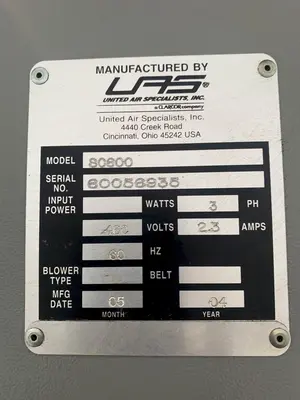 USED 2004 UNITED AIR SPECIALISTS SC600