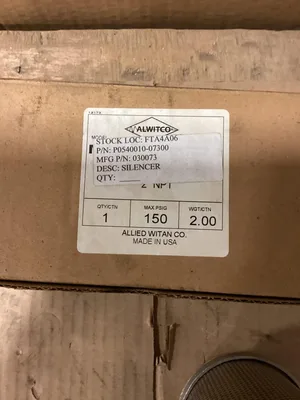 Alwitco P0540010-07300 Mini-Muff Muffler 150psi -NIB