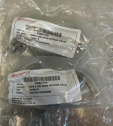 EDWARDS VACUUM Y04601639 PIPE 3 HD CONN BYPASS VALVE
