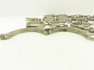 Tri Clover 3"/4" 3" Sanitary Tri Clamp 11 Single & Double Pin/ 5 - 4" Lot of 16
