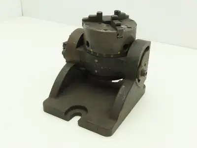 Buck Forkardt Milling 3 Jaw Lathe Chuck 4” OD 1" ID Collet Indexing Angle Plate