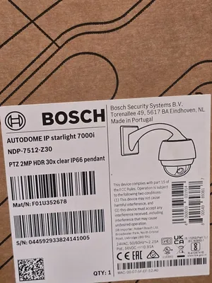 New | in-Stock BOSCH NDP-7512-Z30 Security Cameras Virginia US | Going forward imports llc #1326675