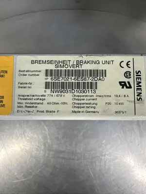 USED Siemens Siemens 6SE7021-6ES87-2DA0 SIMOVERT Drive Loc1D