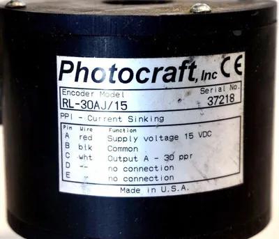 PHOTOCRAFT RL-30AJ-15 ENCODER RL30AJ15