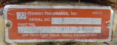 USED PREMIER PNEUMATICS HDRFS-98-8NHRT73