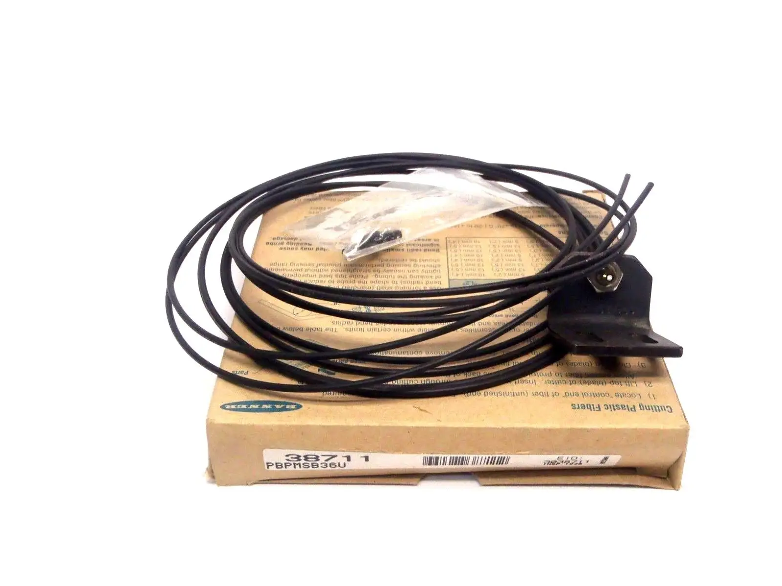 USED BANNER ENGINEERING HIGH FLEXIBILITY FIBER OPTIC CABLE 2 METER 2.1MM D