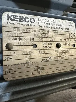 Used KEBCO K21R 80G4/OT.MV.301-5300/3959 HVAC Parts and Equipment | Surplus Asset Holdings #1197920