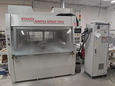 STANZA SIMPLE SPRAY 1300, 51" FEED-THROUGH FLAT-LINE 4-GUN FINISH SPRAY MACHINE