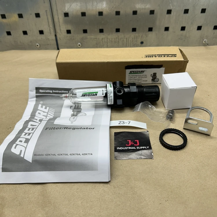New | in-Stock SpeedAire 1/4” NPT 150 Psi Air Pressure Filter/Regulator Air Pressure Regulators Indiana US | J&J Industrial Supply #760086