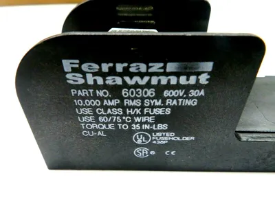NEW LOT OF 10 FERRAZ SHAWMUT 60306 FUSE BLOCK 30 AMP 600V