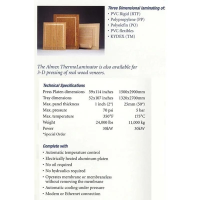 Used _UNKNOWN_ _UNKNOWN_ Laminating Presses British Columbia CA | Coast Machinery Group #1369434